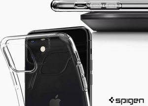 Spigen Etui Spigen Liquid Crystal do Apple iPhone 11 Crystal Clear +szkło sgp uniwersalny 6