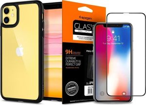 Spigen Etui Spigen Ultra Hybrid do Apple iPhone 11 Matte Black + Szkło Glas.tR uniwersalny 6