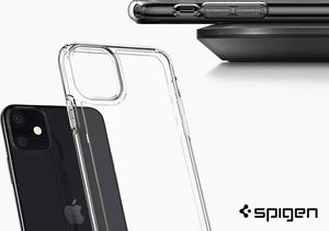 Spigen Etui Spigen Ultra Hybrid do Apple iPhone 11 Crystal Clear + Szkło Glas.tR uniwersalny 16
