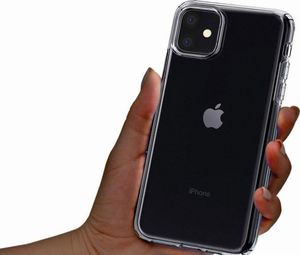 Spigen Etui Spigen Liquid Crystal do Apple iPhone 11 Crystal Clear + szkło 3mk uniwersalny 4