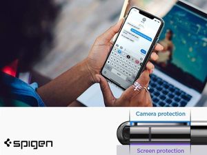 Spigen Etui Spigen Liquid Crystal do Apple iPhone 11 Crystal Clear + szkło 3mk uniwersalny 5