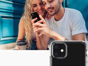 Spigen Etui Spigen Liquid Crystal do Apple iPhone 11 Crystal Clear + szkło 3mk uniwersalny 7