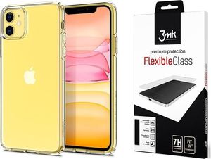 Spigen Etui Spigen Liquid Crystal do Apple iPhone 11 Crystal Clear + szkło 3mk uniwersalny 8