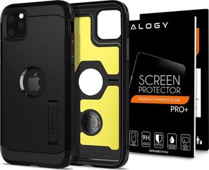 Spigen Etui Spigen Tough Armor XP do Apple iPhone 11 Pro Max Black + Szkło Alogy uniwersalny 11