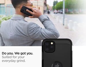 Spigen Etui Spigen Tough Armor XP do Apple iPhone 11 Pro Max Black + Szkło Alogy uniwersalny 8