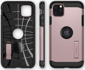 Spigen Etui Spigen Tough Armor do Apple iPhone 11 Pro Rose Gold + Szkło Alogy uniwersalny 3
