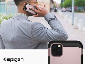 Spigen Etui Spigen Tough Armor do Apple iPhone 11 Pro Rose Gold + Szkło Alogy uniwersalny 7