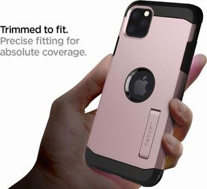 Spigen Etui Spigen Tough Armor do Apple iPhone 11 Pro Rose Gold + Szkło Alogy uniwersalny 8