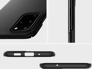 Spigen Etui Spigen Thin Fit do Samsung Galaxy S20 Plus Black + 2x Folia Neo uniwersalny 3
