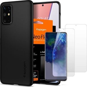 Spigen Etui Spigen Thin Fit do Samsung Galaxy S20 Plus Black + 2x Folia Neo uniwersalny 8