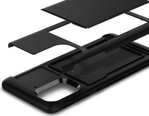 Spigen Etui Spigen Slim Armor CS do Samsung Galaxy S20 Plus Black + 2x Folia Neo uniwersalny 3