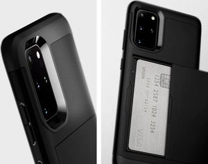 Spigen Etui Spigen Slim Armor CS do Samsung Galaxy S20 Plus Black + 2x Folia Neo uniwersalny 5