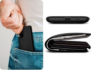 Spigen Etui Spigen Slim Armor CS do Samsung Galaxy S20 Plus Black + 2x Folia Neo uniwersalny 7