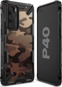 Ringke Etui Ringke Fusion X do Huawei P40 Camo Black + 2x Folia Ringke uniwersalny 3