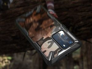 Ringke Etui Ringke Fusion X do Huawei P40 Camo Black + 2x Folia Ringke uniwersalny 8