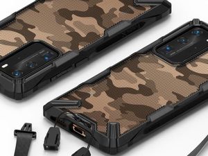 Ringke Etui Ringke Fusion X do Huawei P40 Camo Black + 2x Folia Ringke uniwersalny 9
