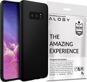 Alogy Etui silikonowe Alogy slim case do Samsung Galaxy S10e czarne + Szkło Alogy Full uniwersalny 3