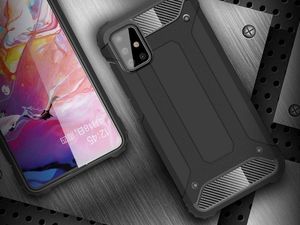Alogy Etui Alogy Hard Armor do Huawei P40 Lite Czarne + Szkło 3mk uniwersalny 4