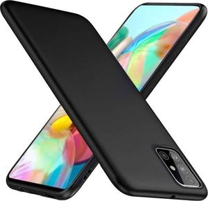 Alogy Etui silikonowe Alogy slim case do Samsung Galaxy A71 czarne + Szkło Alogy uniwersalny 2