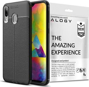 Alogy Etui Alogy Leather Armor do Samsung Galaxy M20 czarne + Folia ochronna Alogy uniwersalny 1