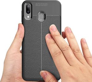 Alogy Etui Alogy Leather Armor do Samsung Galaxy M20 czarne + Folia ochronna Alogy uniwersalny 2
