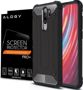 Alogy Etui Alogy Hard Armor do Xiaomi Redmi Note 8 Pro czarne + Szkło Alogy uniwersalny 8