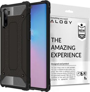 Alogy Etui Alogy Hard Armor do Samsung Galaxy Note 10 czarne + Folia ochronna Alogy uniwersalny 2
