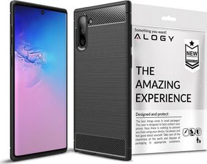 Alogy Etui Alogy Rugged Armor do Samsung Galaxy Note 10 czarne + Folia ochronna Alogy uniwersalny 2