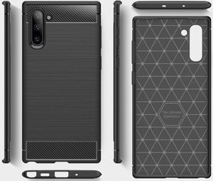 Alogy Etui Alogy Rugged Armor do Samsung Galaxy Note 10 czarne + Folia ochronna Alogy uniwersalny 3