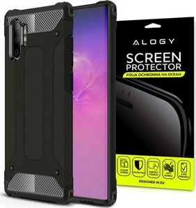 Alogy Etui Alogy Hard Armor do Samsung Galaxy Note 10 Plus czarne + Folia ochronna Alogy uniwersalny 8