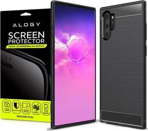Alogy Etui Alogy Rugged Armor do Samsung Galaxy Note 10 Plus czarne + Folia ochronna Alogy uniwersalny 7