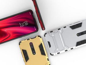 Alogy Etui Alogy Stand Armor do Xiaomi Mi 9T/ 9T Pro/ K20/ K20 Pro czarne + Szkło Alogy uniwersalny 5