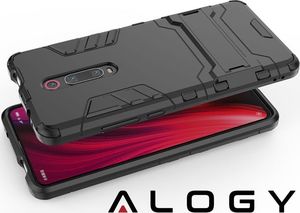 Alogy Etui Alogy Stand Armor do Xiaomi Mi 9T/ 9T Pro/ K20/ K20 Pro czarne + Szkło Alogy uniwersalny 6