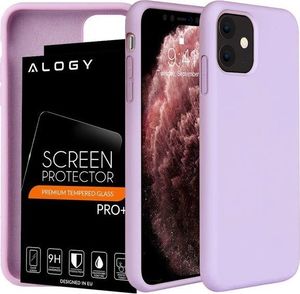 Alogy Etui Alogy Thin Soft Case do Apple iPhone 11 fioletowe + Szkło Alogy uniwersalny 5