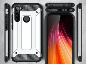 Alogy Etui Alogy Hard Armor do Xiaomi Redmi Note 8 czarne + Szkło Alogy uniwersalny 4