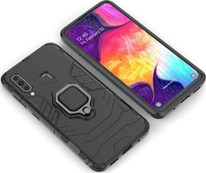 Alogy Etui Alogy Stand Ring Armor do Samsung Galaxy A60/M40 czarne + Szkło Alogy uniwersalny 4