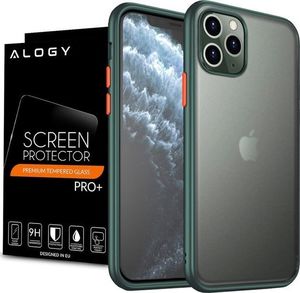 Alogy Etui Alogy matowe Bumper case do Apple iPhone 11 Pro zielone + Szkło Alogy uniwersalny 8
