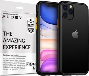 Alogy Etui Alogy matowe Bumper case do Apple iPhone 11 Pro czarne + Szkło Alogy uniwersalny 2