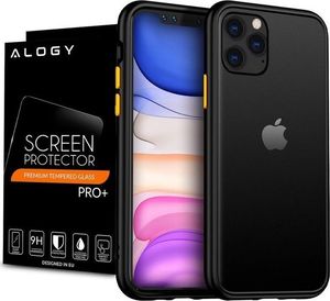 Alogy Etui Alogy matowe Bumper case do Apple iPhone 11 Pro czarne + Szkło Alogy uniwersalny 8