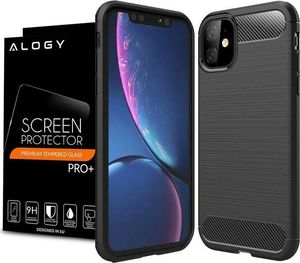 Alogy Etui Alogy Rugged Armor do Apple iPhone 11 czarne + Szkło Alogy uniwersalny 11