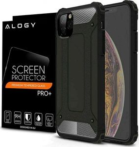 Alogy Etui Alogy Hard Armor do Apple iPhone 11 Pro czarne + Szkło uniwersalny 5
