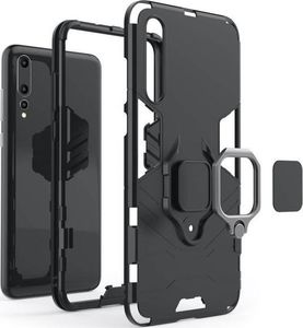 Alogy Etui Alogy Stand Ring Armor do Huawei P20 Pro czarne + Szkło Alogy uniwersalny 4