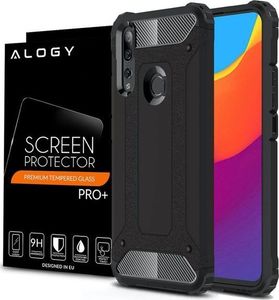 Alogy Etui Alogy Hard Armor do Huawei P Smart Z/ Y9 Prime 2019 czarne + Szkło Alogy uniwersalny 9
