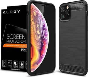 Alogy Etui Alogy Rugged Armor do Apple iPhone 11 Pro Max czarne + Szkło Alogy uniwersalny 10