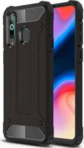 Alogy Etui Alogy Hard Armor do Samsung Galaxy A60/M40 czarne + Szkło Alogy uniwersalny 1