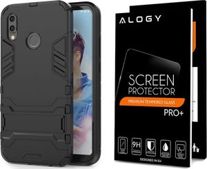 Alogy Etui Alogy Stand Armor do Huawei P20 Lite czarne + szkło uniwersalny 8