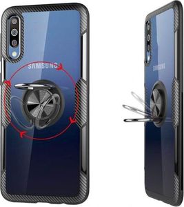 Alogy Etui Alogy Ring Holder Clear Armor do Galaxy A30S/A50/A50S czarne +szkło uniwersalny 3