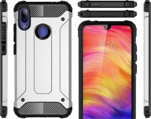 Alogy Etui Alogy Hard Armor do Xiaomi Redmi Note 7/ Note 7 Pro Srebrne + szkło 3mk uniwersalny 4