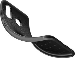 Alogy Etui Alogy Leather Armor do Samsung Galaxy A40 czarne + Szkło 3mk FG uniwersalny 4