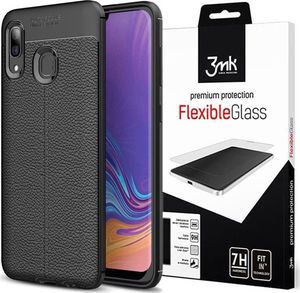 Alogy Etui Alogy Leather Armor do Samsung Galaxy A40 czarne + Szkło 3mk FG uniwersalny 10